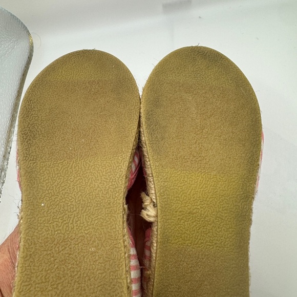 Gymboree Toddler Girl 2T Pink & White Striped Cherry Peep Toe Sandal - Picture 7 of 8